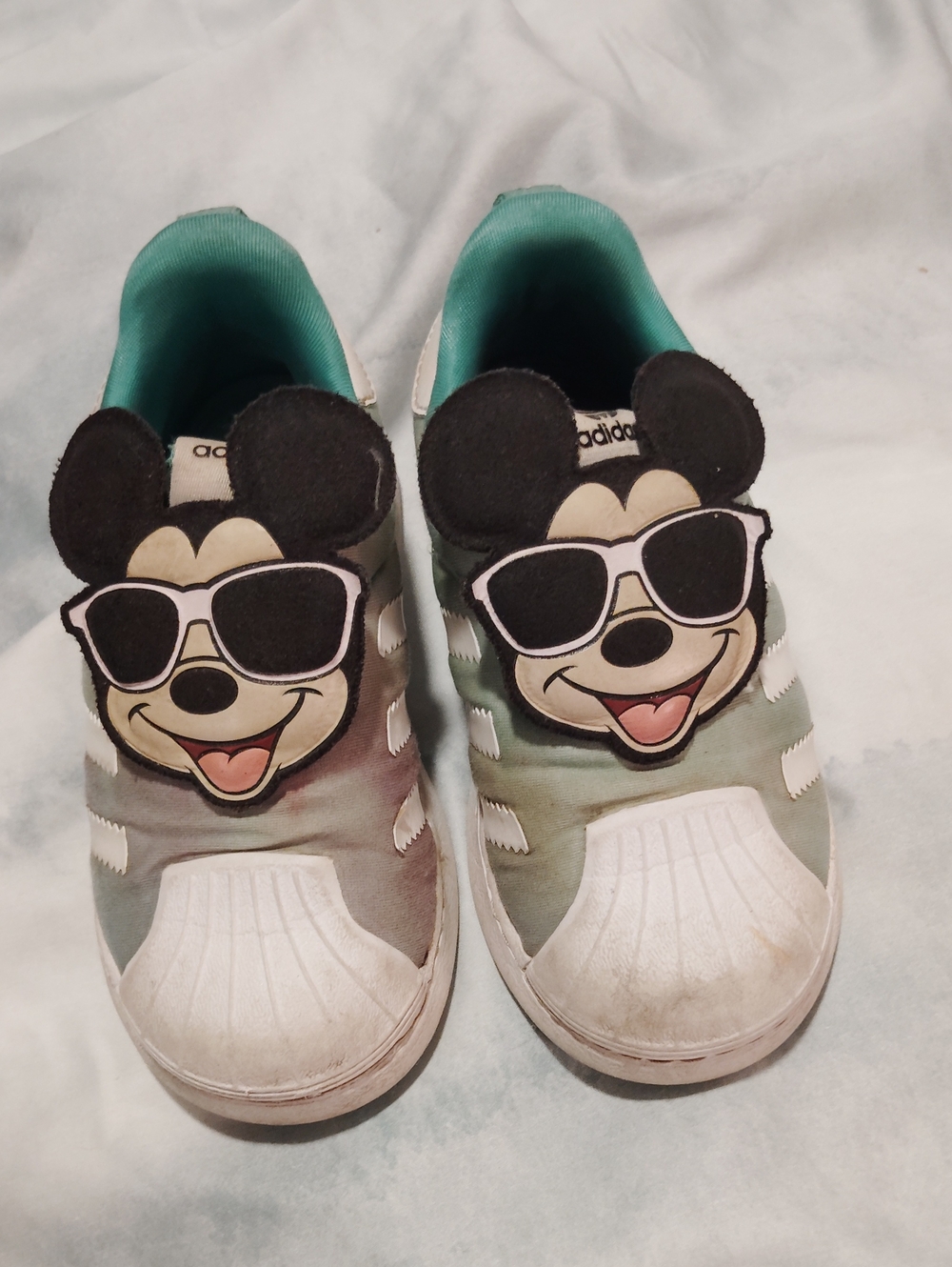 Kids Adidas Shell Toe Mickey Mouse Sneakers